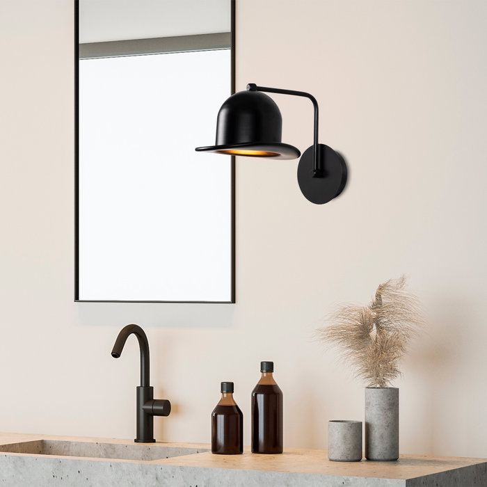 Opviq Fötr Sivani - MR-324 Lámpara de pared negra